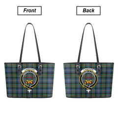 Cameron of Erracht Ancient Tartan Crest Leather Tote Bag
