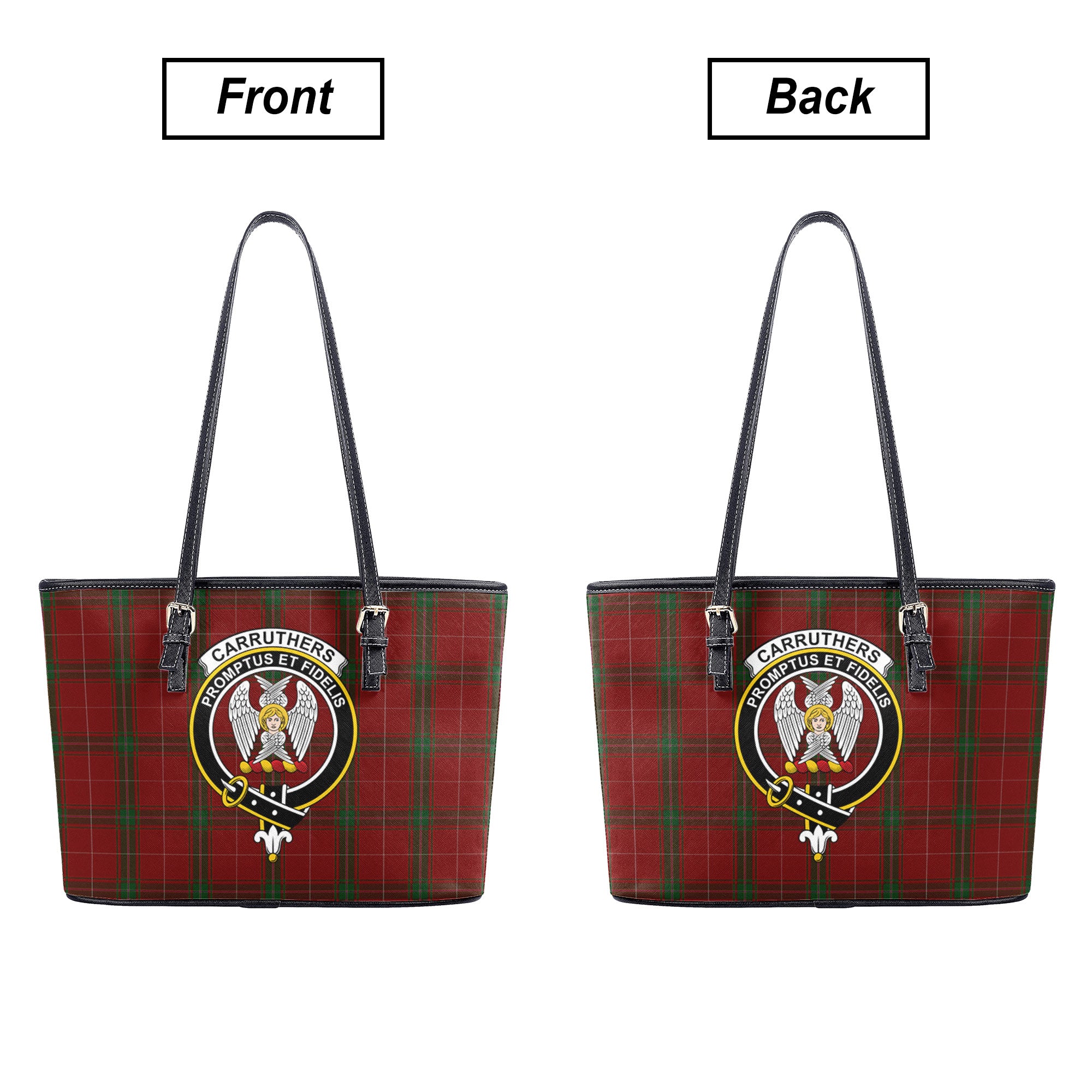 Carruthers Tartan Crest Leather Tote Bag