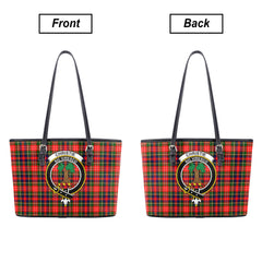 Christie Tartan Crest Leather Tote Bag