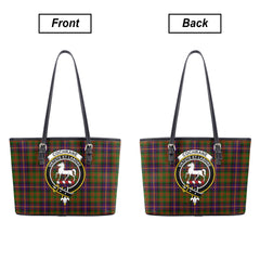 Cochrane Modern Tartan Crest Leather Tote Bag