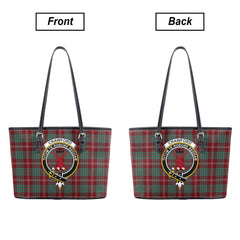 Crawford Modern Tartan Crest Leather Tote Bag