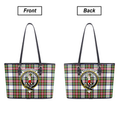 Dennistoun Tartan Crest Leather Tote Bag