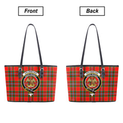 Drummond of Perth Tartan Crest Leather Tote Bag