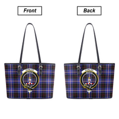 Dunlop Modern Tartan Crest Leather Tote Bag