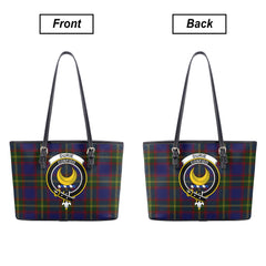 Durie Tartan Crest Leather Tote Bag