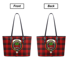 Hogg Tartan Crest Leather Tote Bag