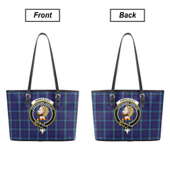 Kirkcaldy Tartan Crest Leather Tote Bag