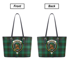 MacAlpine Ancient Tartan Crest Leather Tote Bag