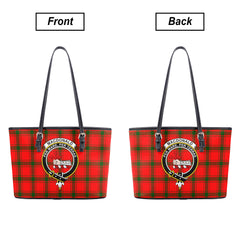 MacDonald of Sleat Tartan Crest Leather Tote Bag