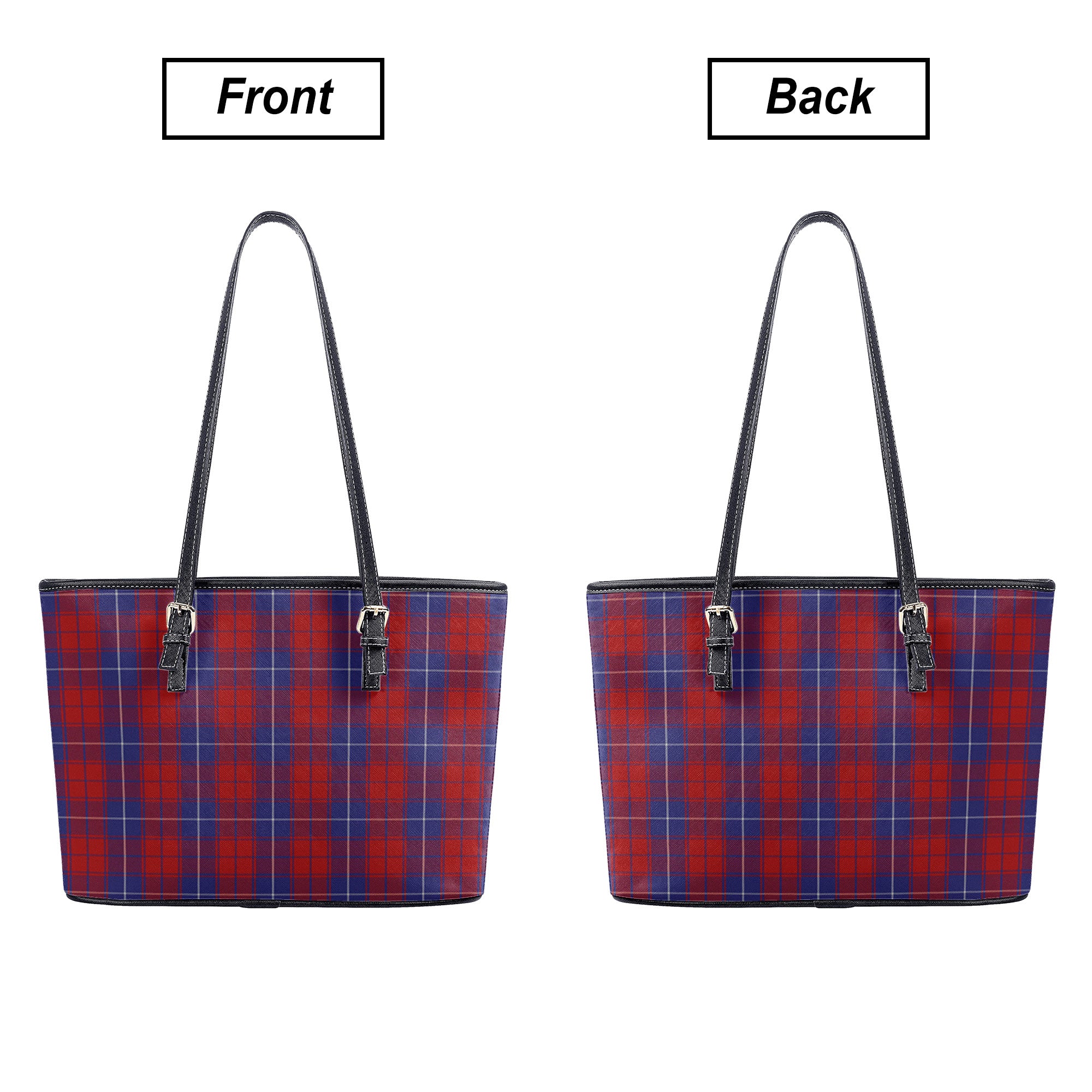 Matthews Tartan Leather Tote Bag