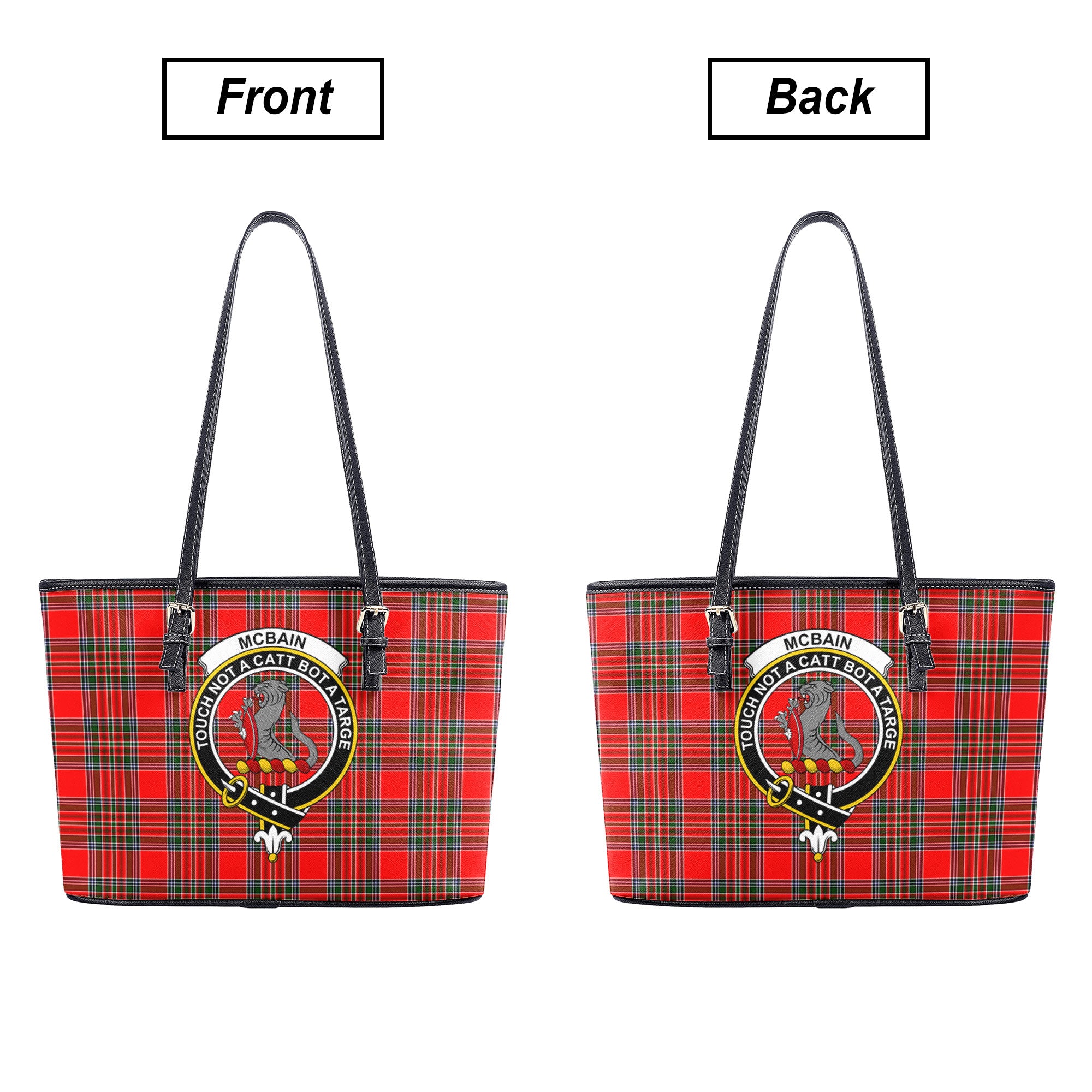 McBain Tartan Crest Leather Tote Bag