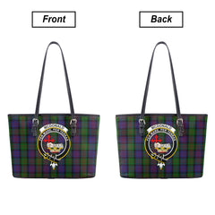 McDonald Tartan Crest Leather Tote Bag