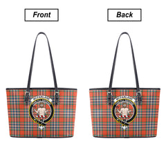 McFarlane Ancient Tartan Crest Leather Tote Bag