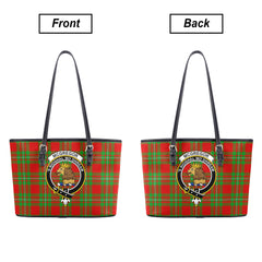 McGregor Modern Tartan Crest Leather Tote Bag