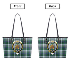 McKenzie Dress Ancient Tartan Crest Leather Tote Bag