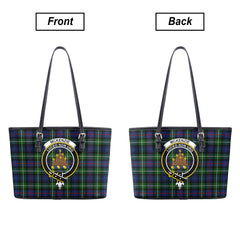 McKenzie Tartan Crest Leather Tote Bag