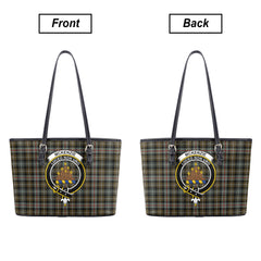 McKenzie Weathered Tartan Crest Leather Tote Bag