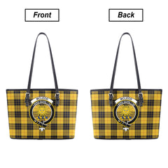 McLeod of Lewis Ancient Tartan Crest Leather Tote Bag