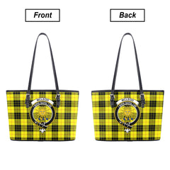 McLeod of Lewis Modern Tartan Crest Leather Tote Bag