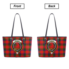 McNicol (of Scorrybreac) Tartan Crest Leather Tote Bag