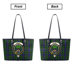 Mowat Modern Tartan Crest Leather Tote Bag