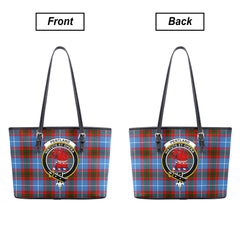 Pentland Tartan Crest Leather Tote Bag