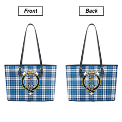 Roberton Tartan Crest Leather Tote Bag