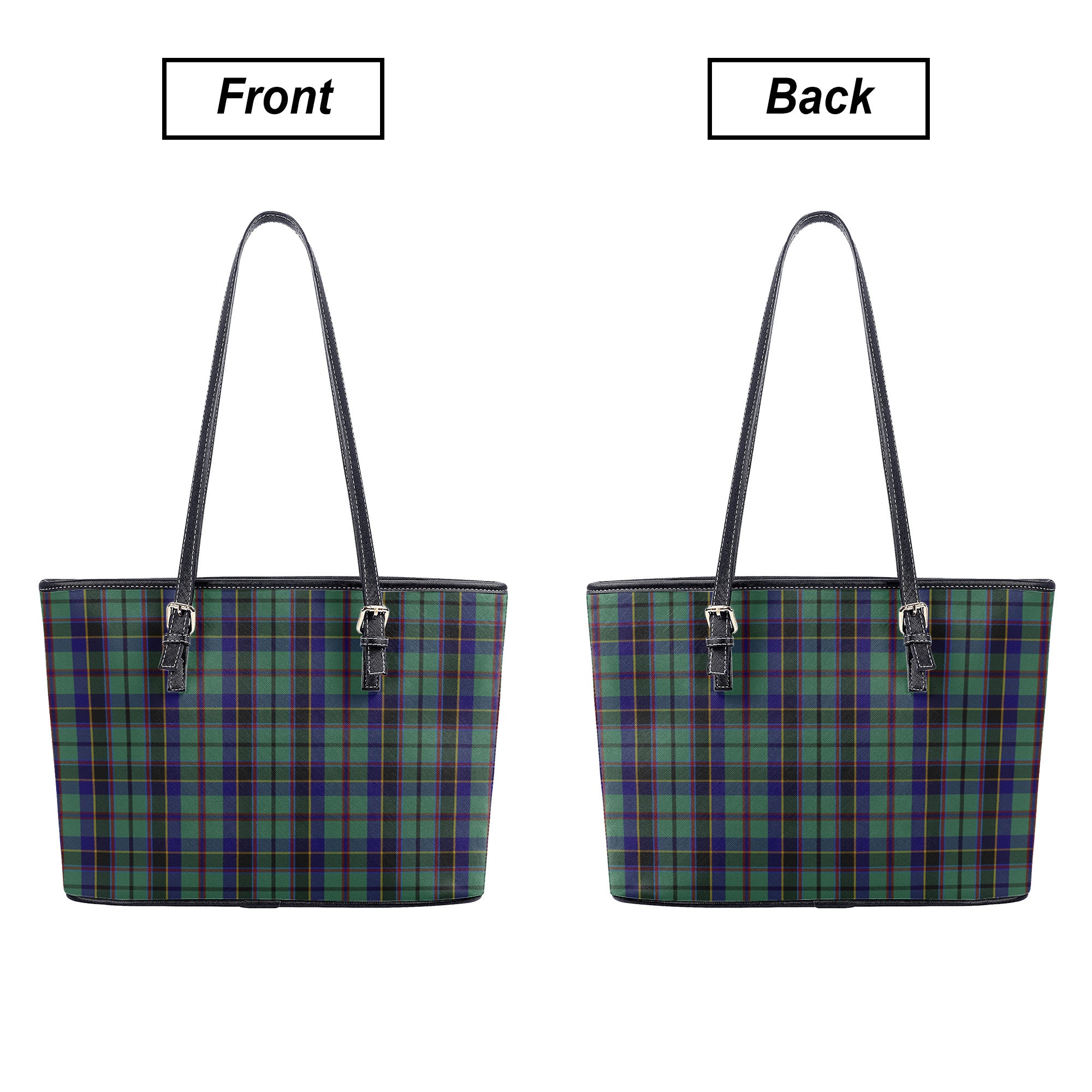 Stephenson Tartan Leather Tote Bag