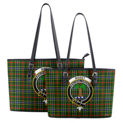 Bisset Tartan Crest Leather Tote Bag