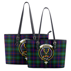 Calder Tartan Crest Leather Tote Bag