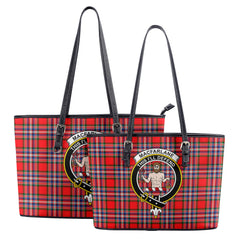 MacFarlane Modern Tartan Crest Leather Tote Bag