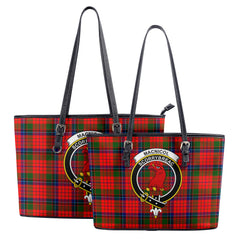 MacNicol (of Scorrybreac) Tartan Crest Leather Tote Bag