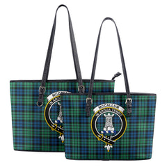 McCallum Ancient Tartan Crest Leather Tote Bag