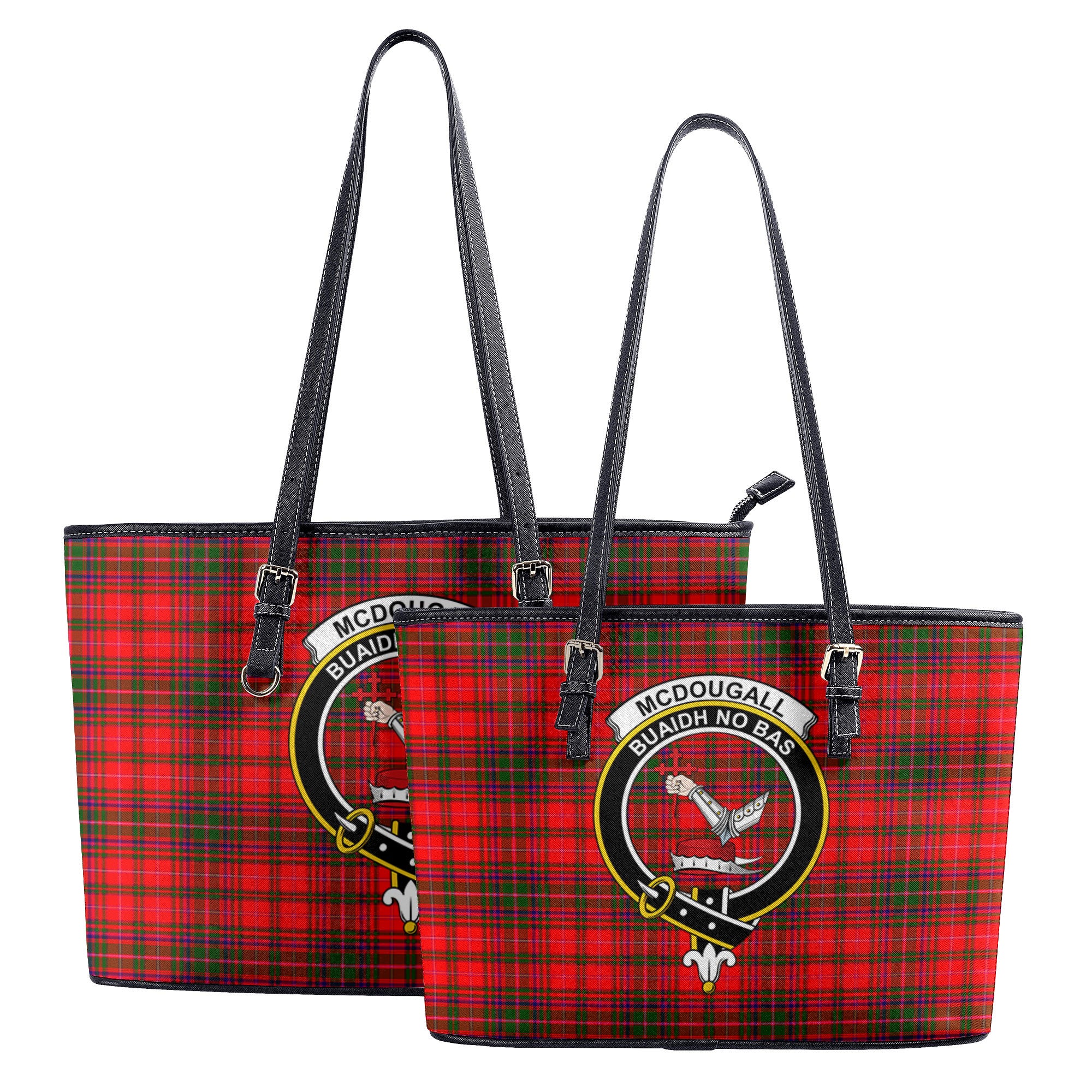 McDougall Tartan Crest Leather Tote Bag