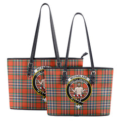 McFarlane Ancient Tartan Crest Leather Tote Bag