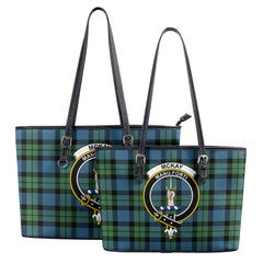 McKay Ancient Tartan Crest Leather Tote Bag