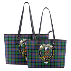 McLennan Ancient Tartan Crest Leather Tote Bag