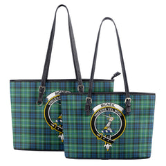 McNeil of Colonsay Ancient Tartan Crest Leather Tote Bag