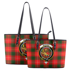 McPhee Tartan Crest Leather Tote Bag