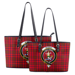 Murray (of Dysart) Tartan Crest Leather Tote Bag