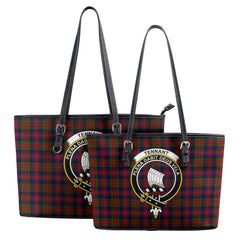 Tennant Tartan Crest Leather Tote Bag