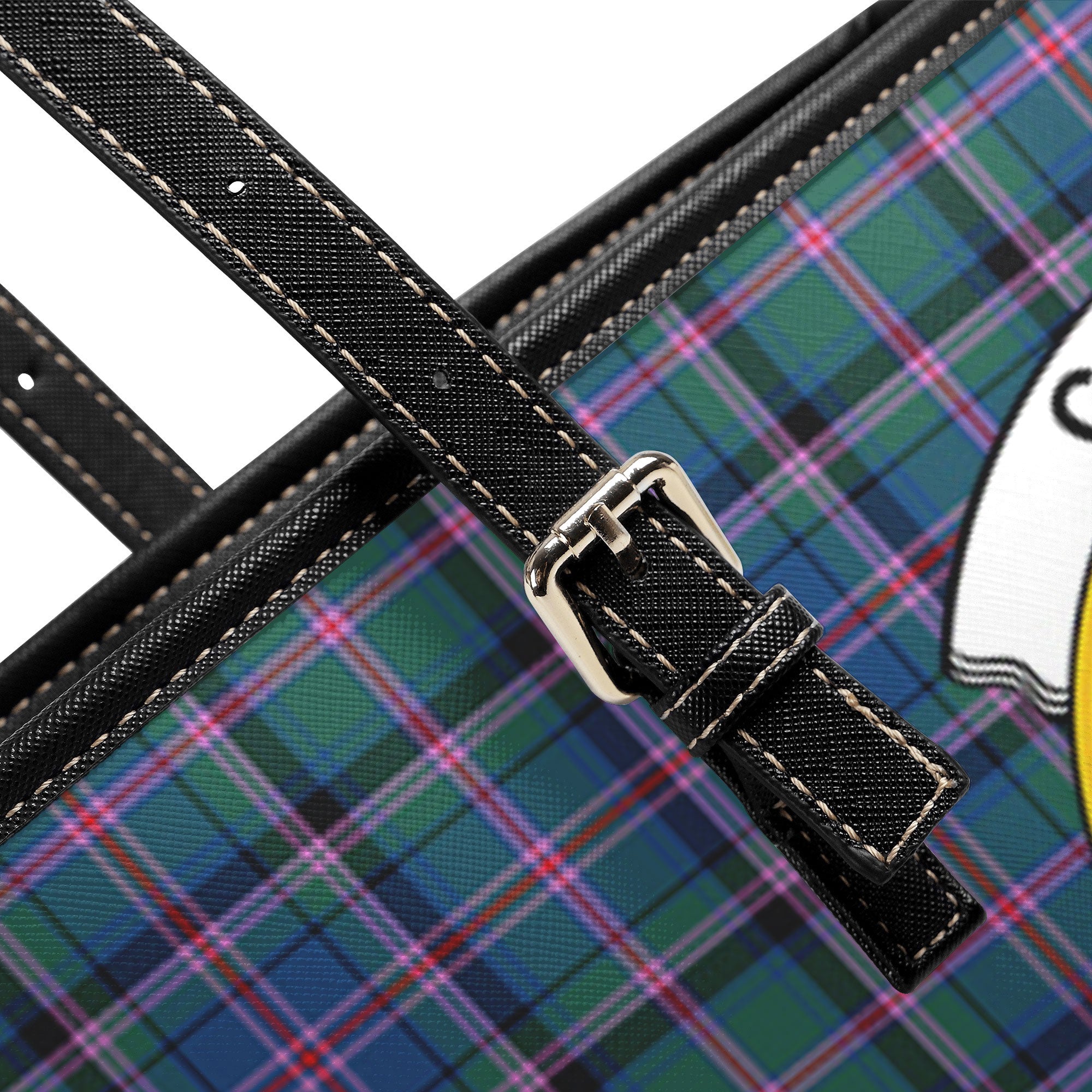 Cooper Ancient Tartan Crest Leather Tote Bag