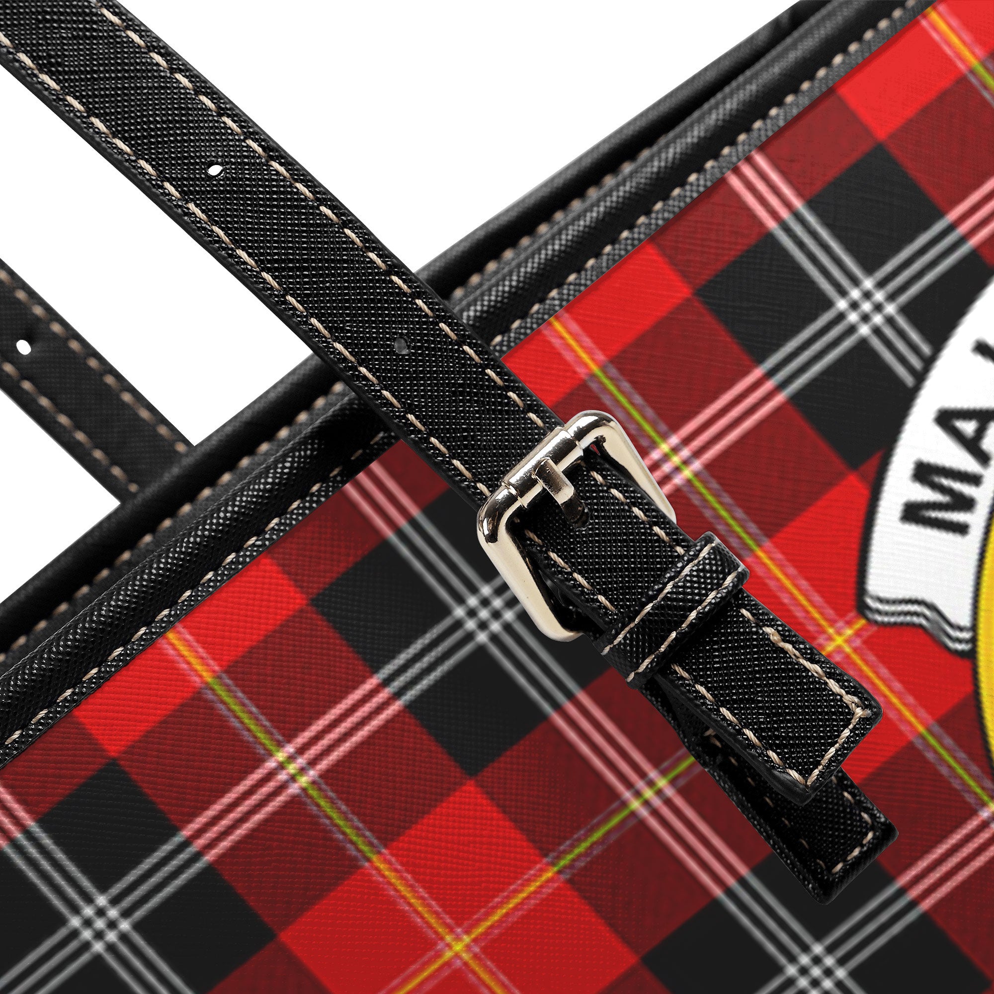 Majoribanks Tartan Crest Leather Tote Bag