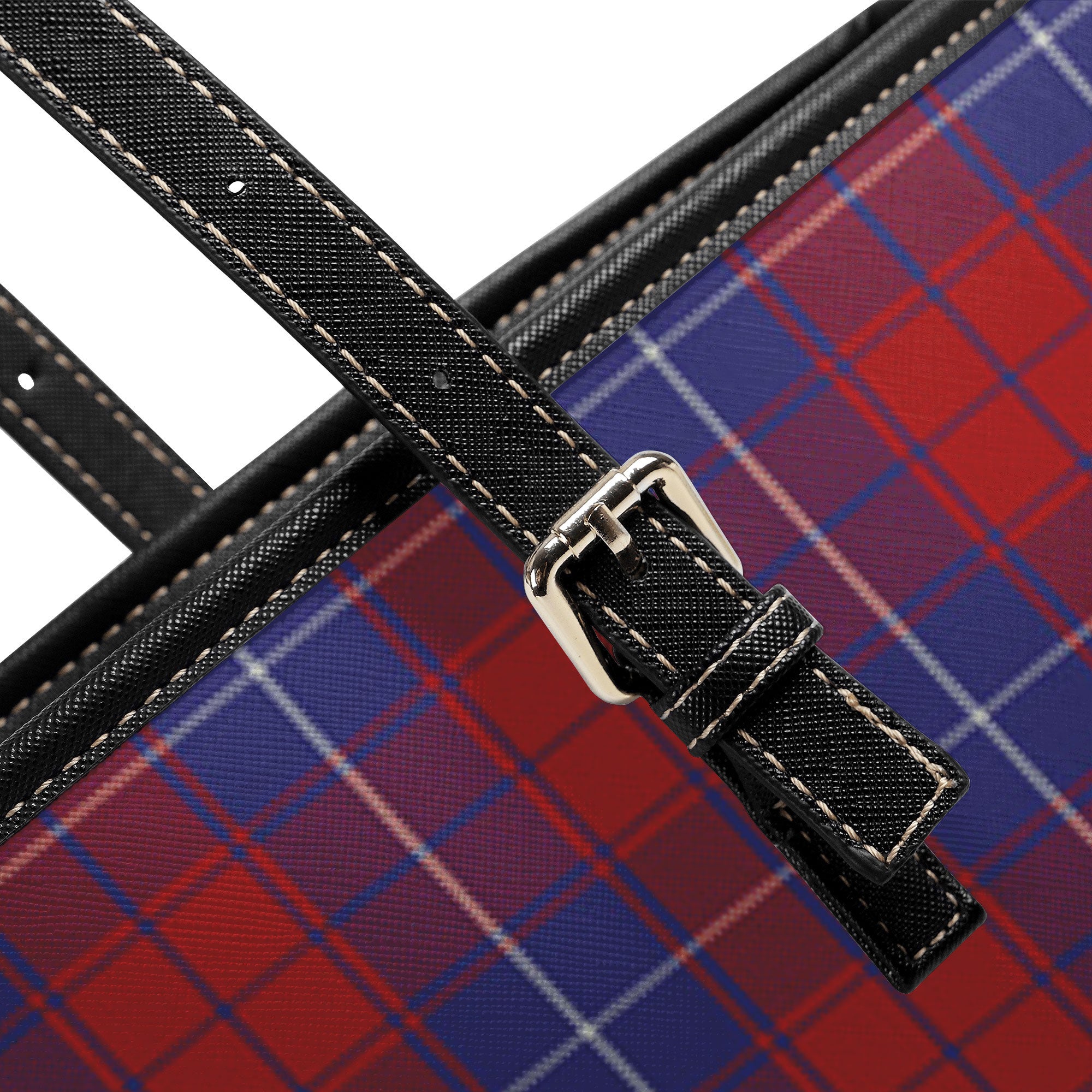 Matthews Tartan Leather Tote Bag