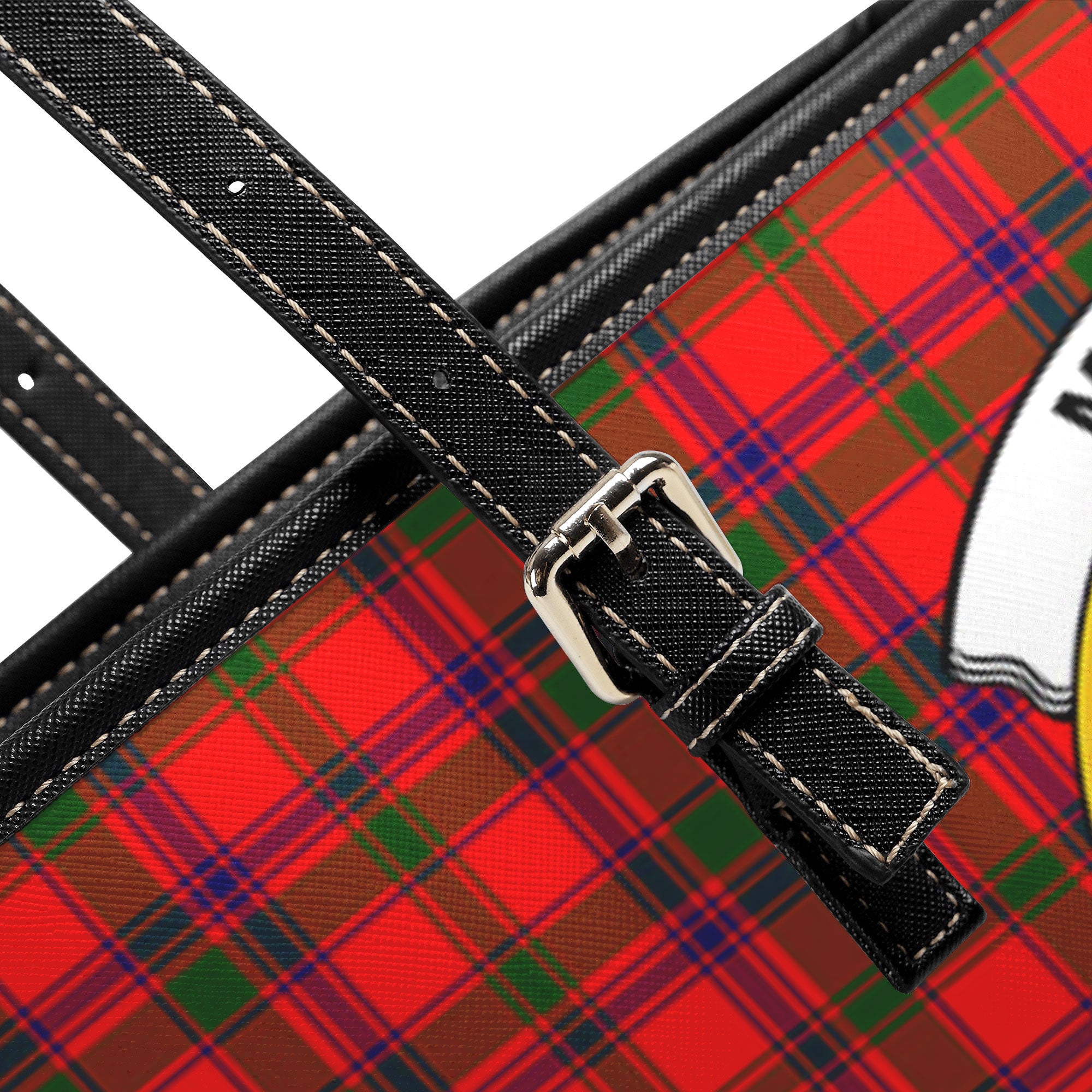 McColl Tartan Crest Leather Tote Bag