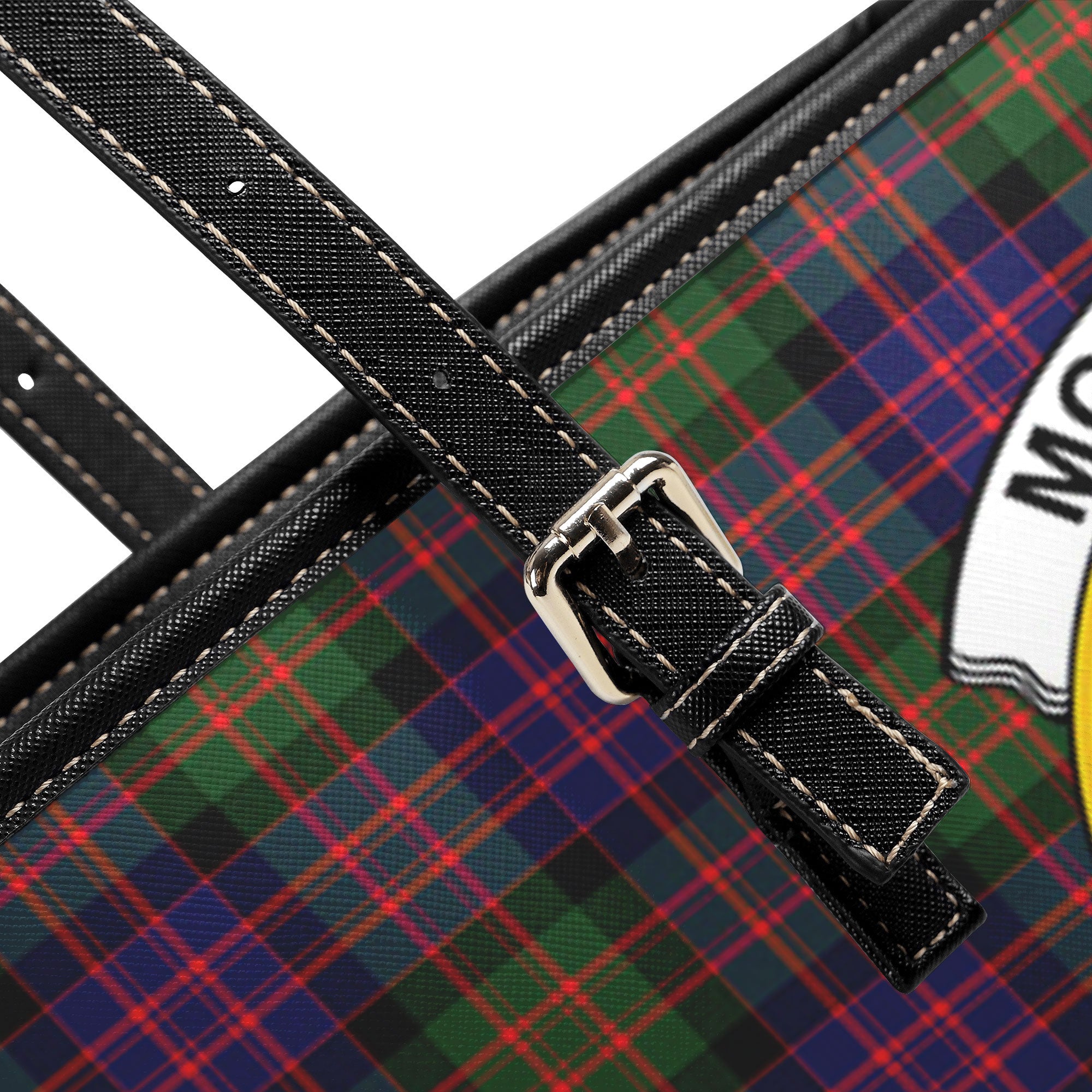 McDonald Modern Tartan Crest Leather Tote Bag