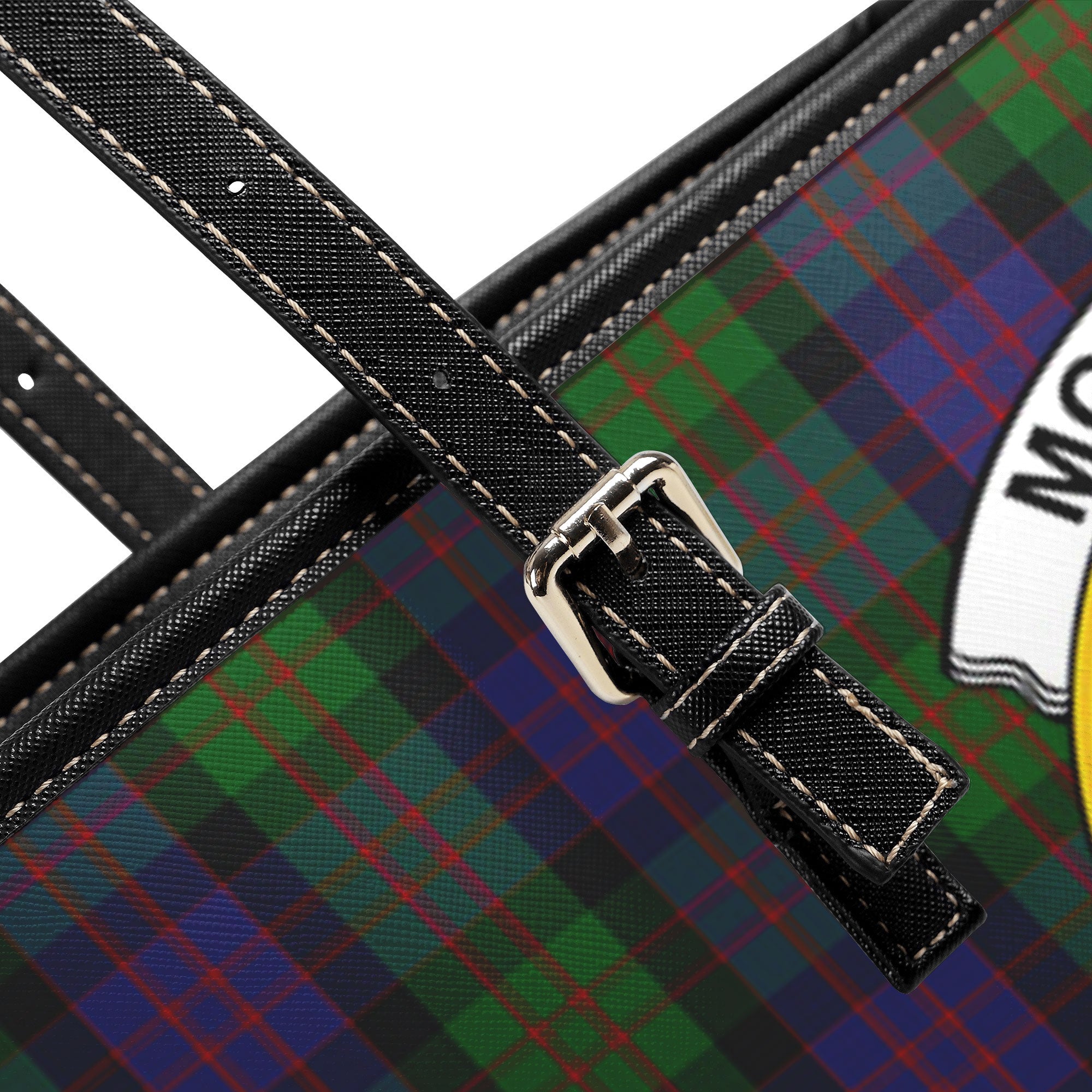 McDonald Tartan Crest Leather Tote Bag