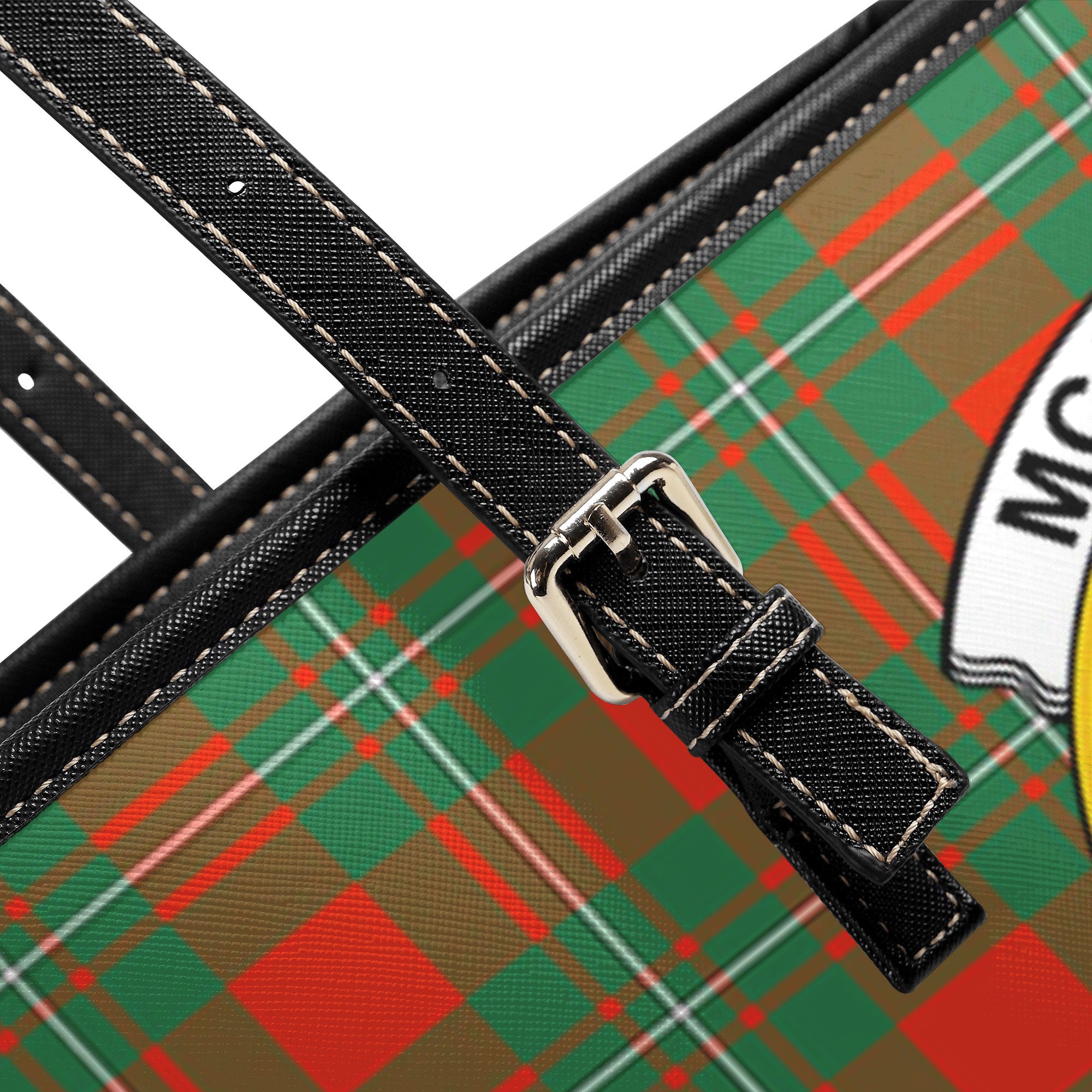 McGregor Ancient Tartan Crest Leather Tote Bag