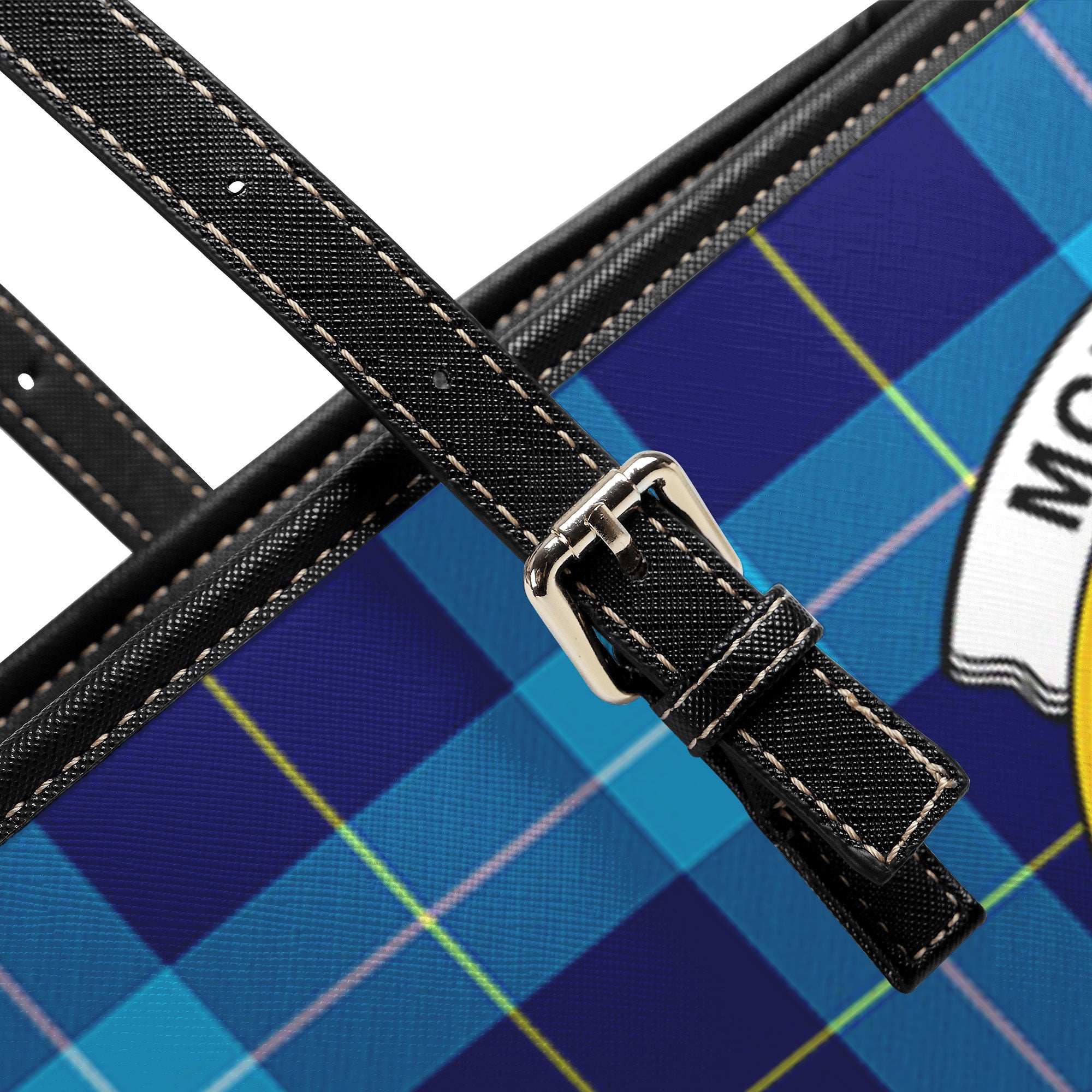 McKerrell Tartan Crest Leather Tote Bag