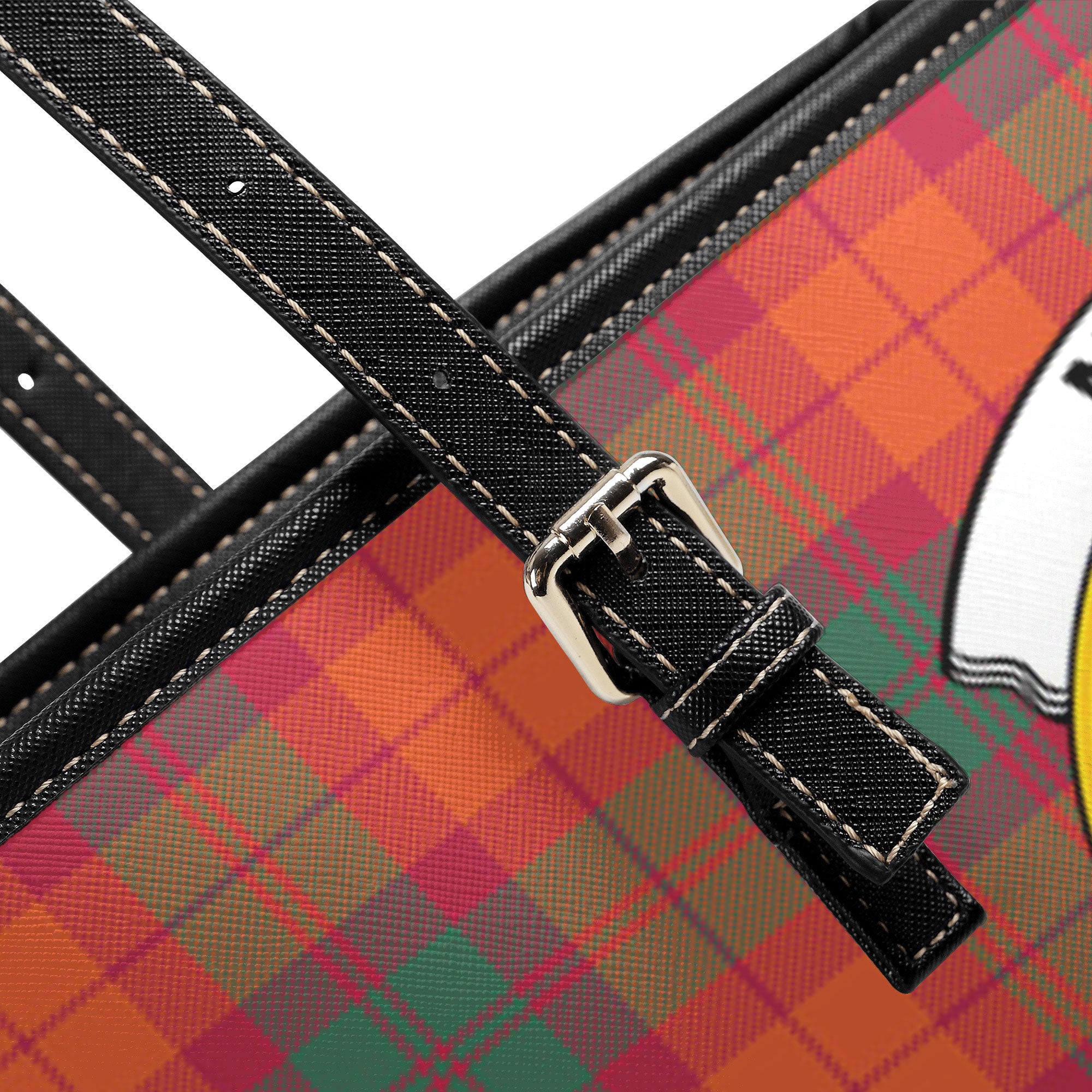 McNab Ancient Tartan Crest Leather Tote Bag